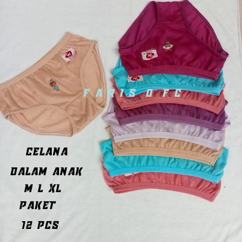 OK 1 Lusin Celana Dalam Anak Perempuan M L XL Celana Dalam Anak Wanita Sempak Anak Cngcut Anak