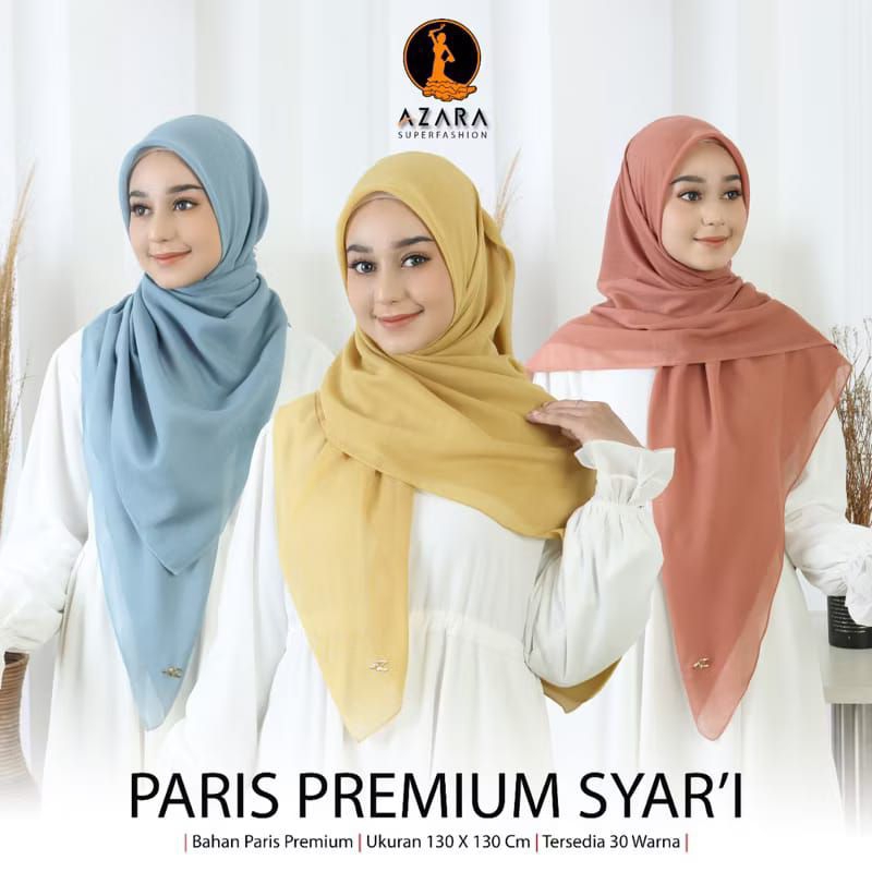 Segiempat Paris Jadul Premium Syari ORIGINAL Azara