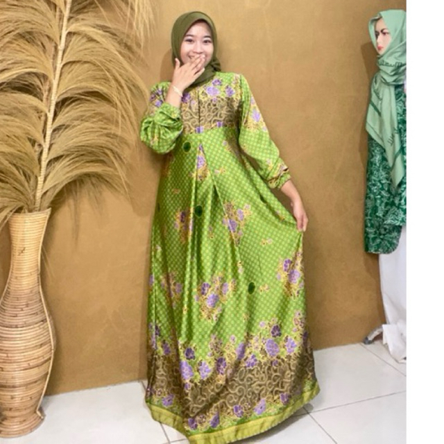 Seragam Batik Muslimat Hijau Muda Model Mayung Terbaru Batik Muslimat Hijau Muda