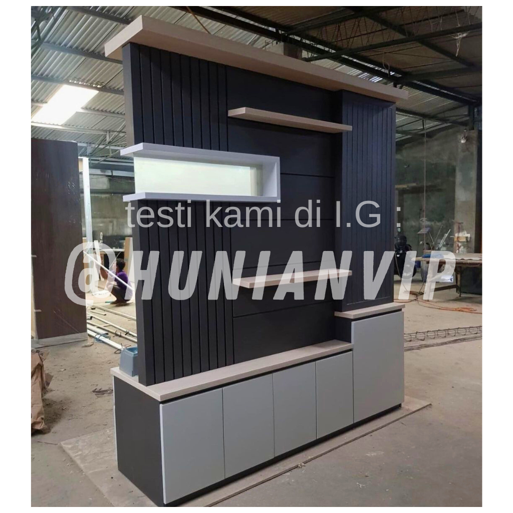 Partisi penyekat ruangan custom hpl minimalis terpasang