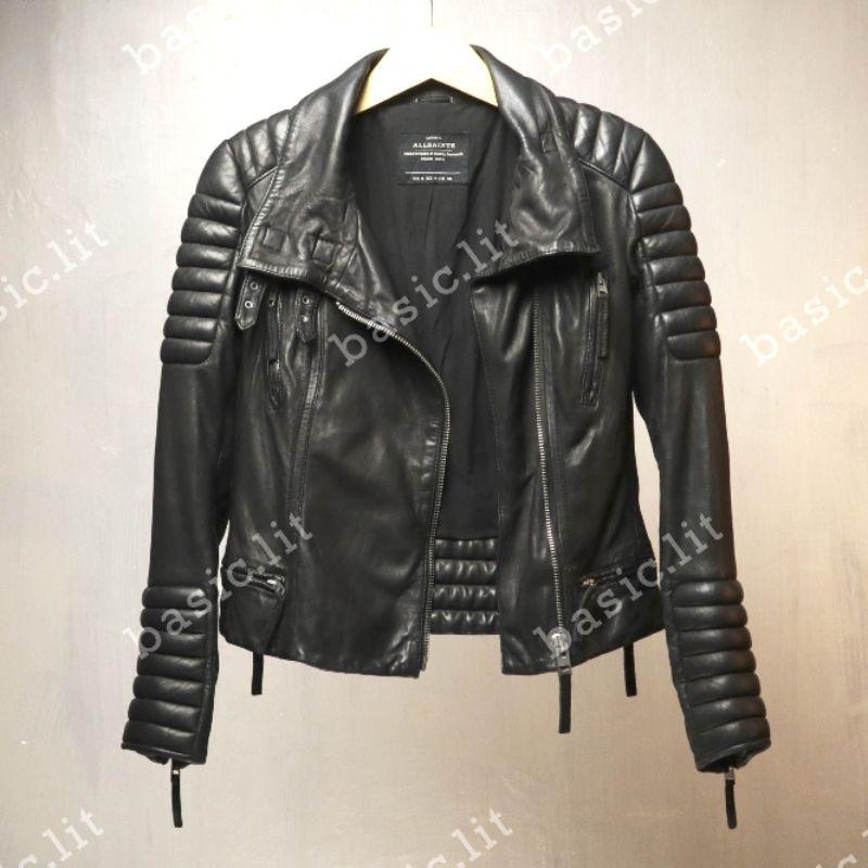 Allsaints steine biker leather jacket second preloved