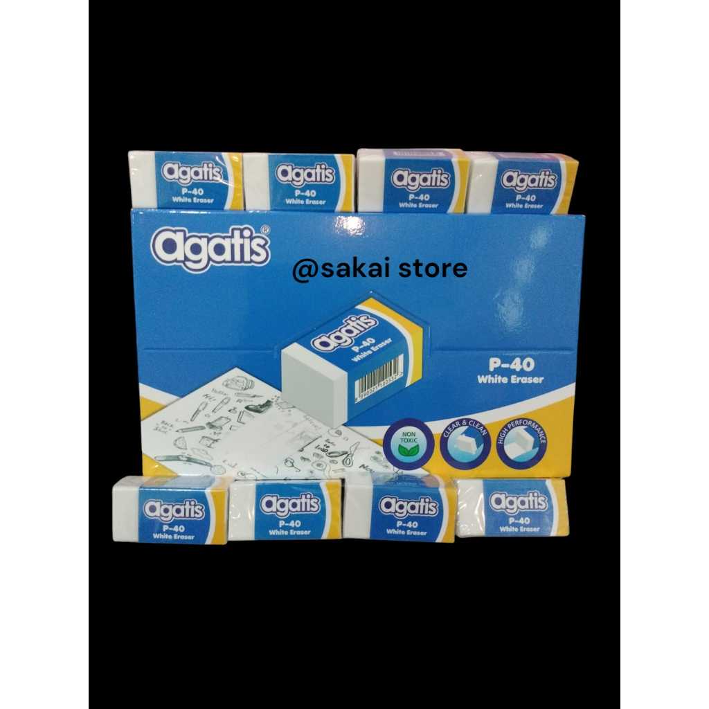 

1 Pcs AGATIS PUTIH P-40 ERASER (PENGHAPUS KARET)