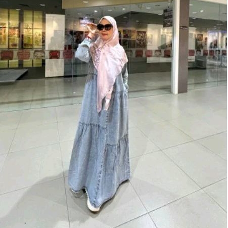 GAMIS AYUNDA BY BUGIO (GAMIS DENIM ONLY) // GAMIS DENIM SYARI PREMIUM