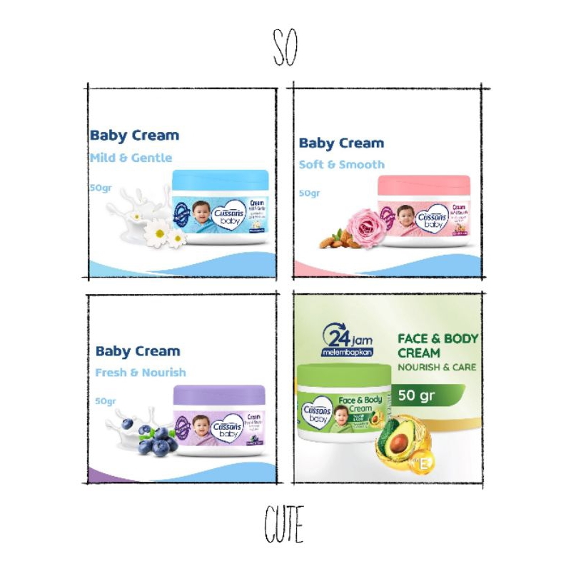 Cussons Baby Cream 50gr_Cream wajah dan tubuh