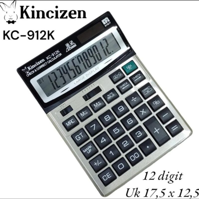 

KINCIZEN KC 912K KALKULATOR 12 DIGIT TWO WAY POWER