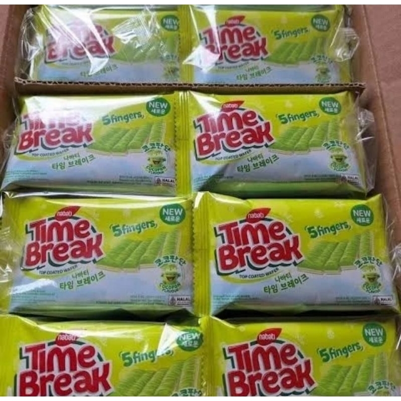 

Time Break Nabati Wafer 5 Fingers Rasa Cocopan Sepak isi 20 Pcs