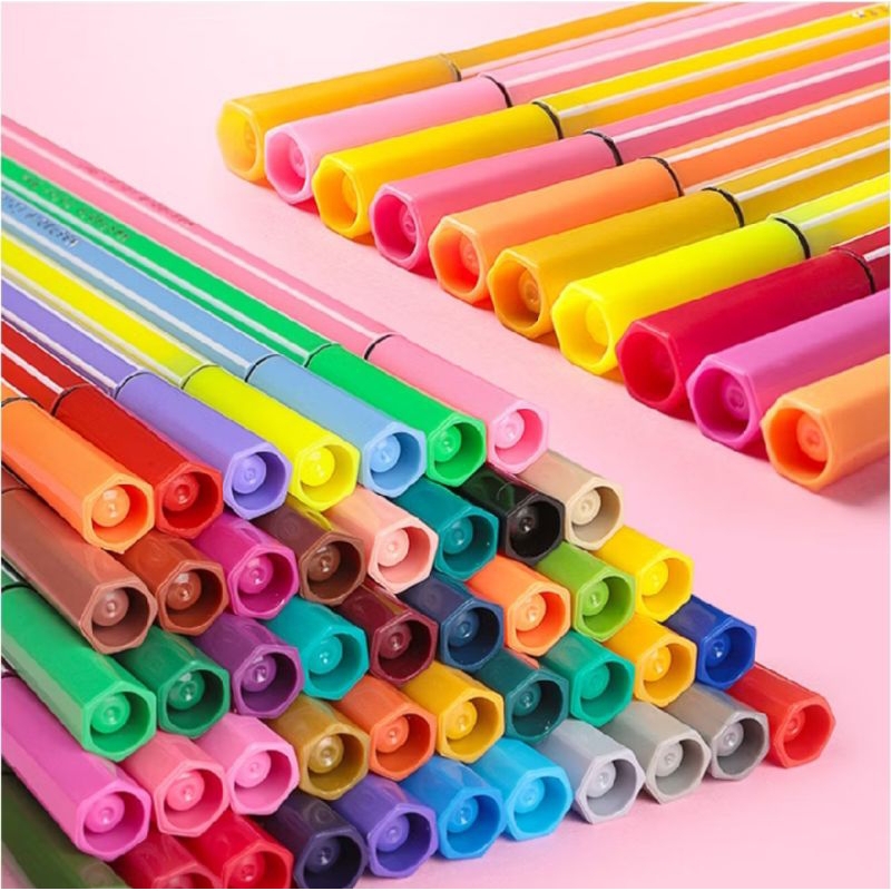 

Spidol Warna Warni 1 Set Hexagonal Watercolor Marker Pen Stabilo Pastel 12/24/36/48 Warna