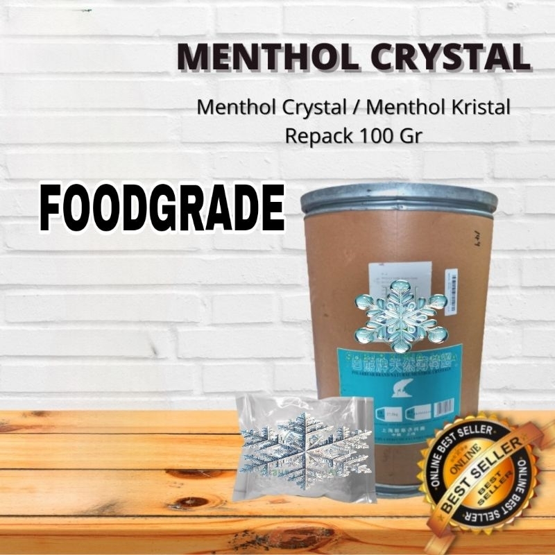 MENTOL KRISTAL / KRISTAL MENTOL FOODGRADE ECERAN 100grm