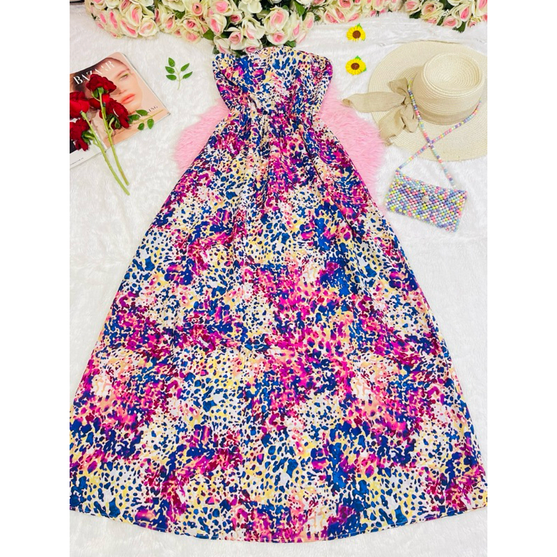 dress pantai| dress bunga-bunga | dress preloved