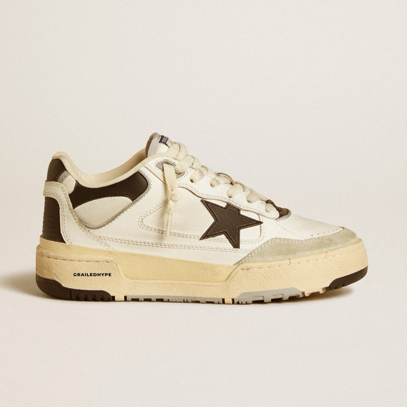 Golden Goose Men Forty2 Star Leather Heel Tab Black / White / Pink (100% Original)