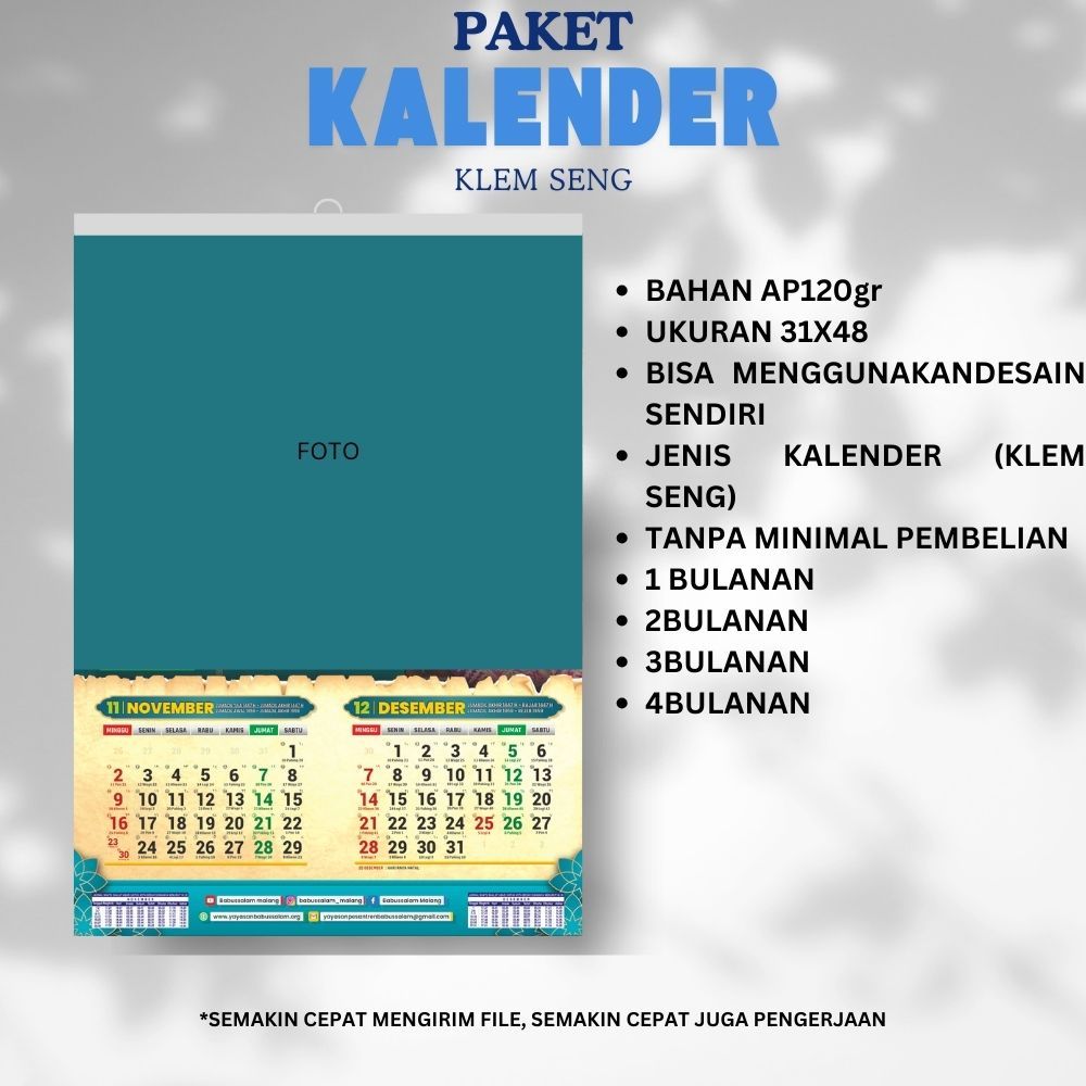 

KALENDER DINDING 2025 KLEM SENG