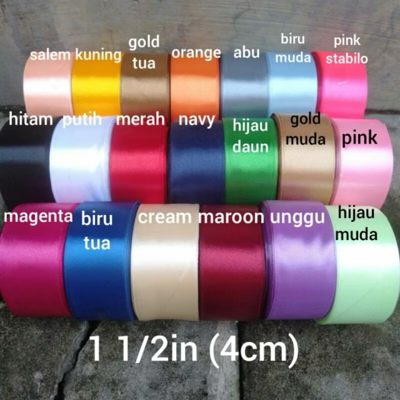 

Pita Satin 4cm atau 1,5 inch