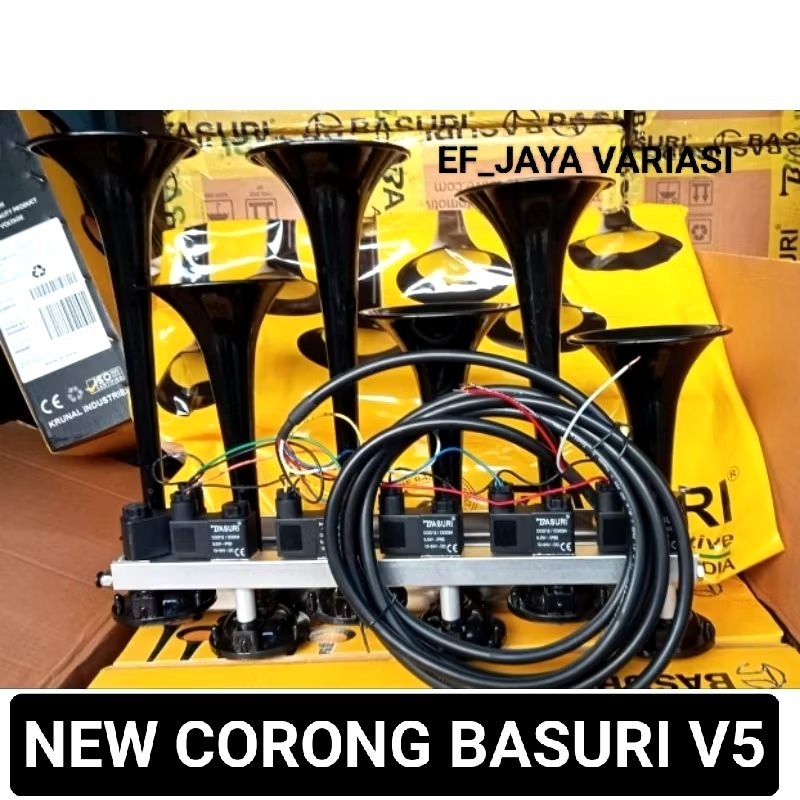 KLAKSON BASURI 6 CORONG V5 Telolet Basuri Automotive Horn Original India 12/24v