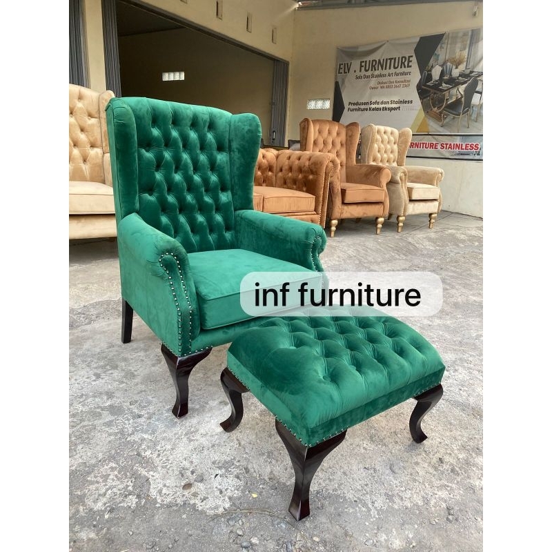 wing chair klasik set stool sofa single klasik sofa modern premium