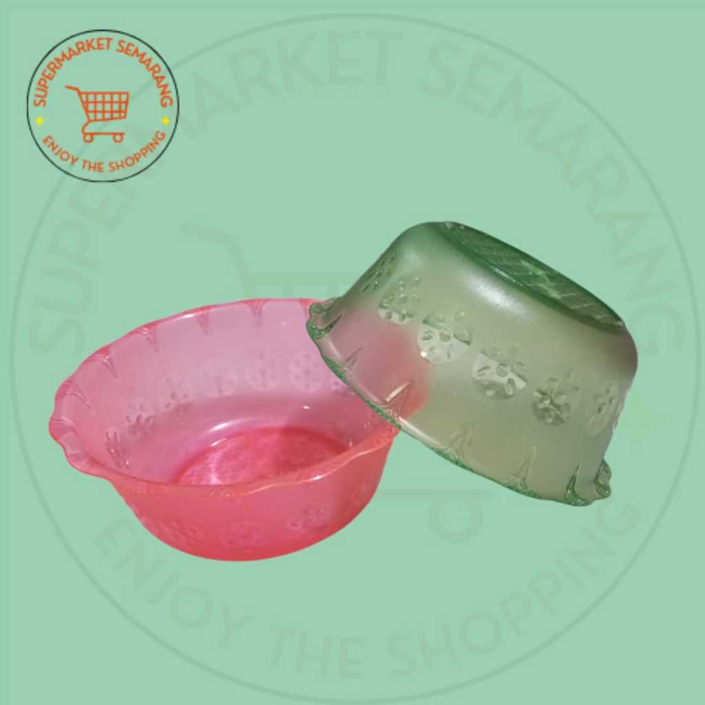 (06) Mangkok Plastik Kecil Cristal Warna Bening / Mangkuk Plastik Transparan