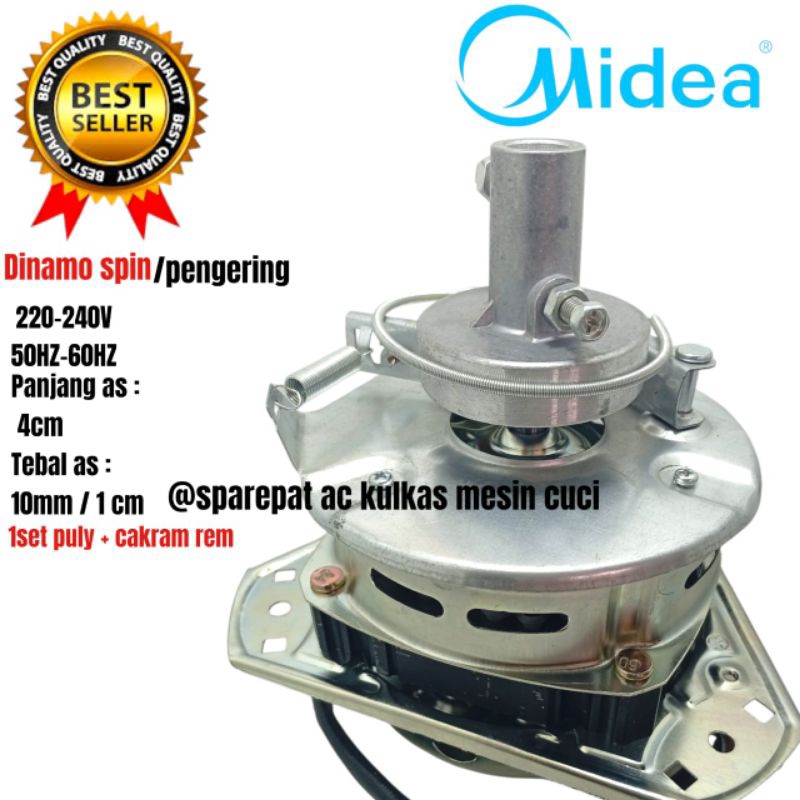 dinamo spin pengering mesin cuci midea 2 tabung