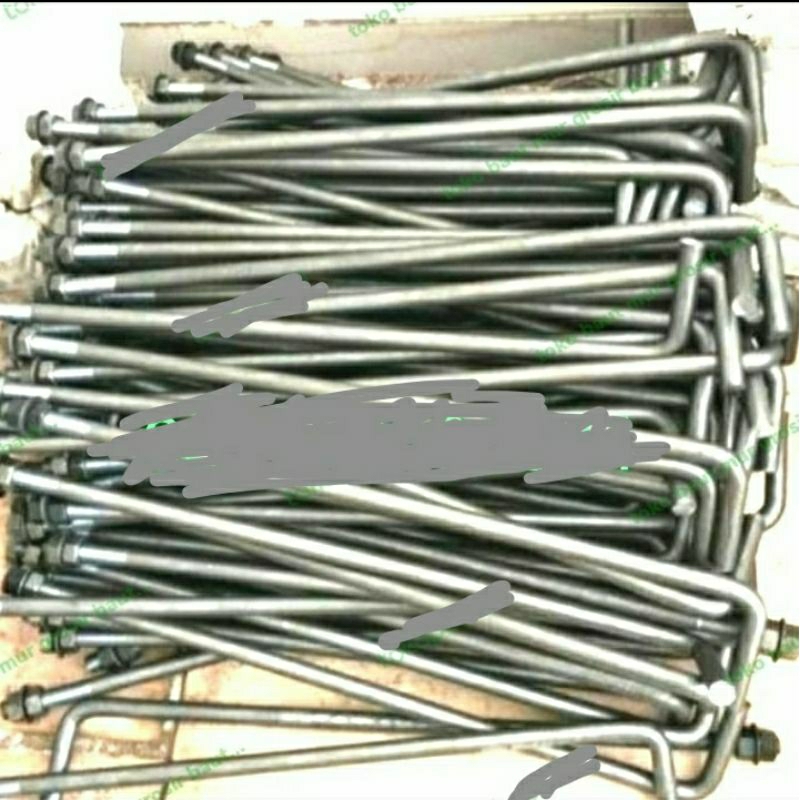 Angkur as besi st41 1/2×60 + mur + ring