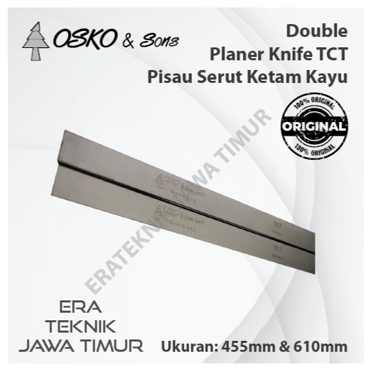 4 pcs osko Double Planer Knife TCT 455 - 610mm Pisau Serut Ketam