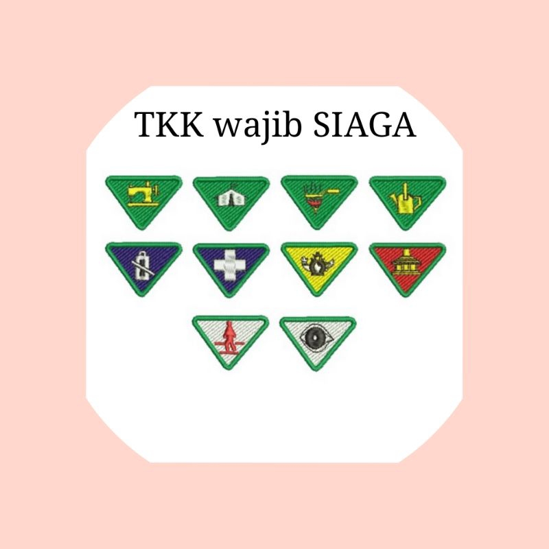 TKK Wajib SIAGA Emblem /BED BORDIR/ TKK WAJIB SIAGA