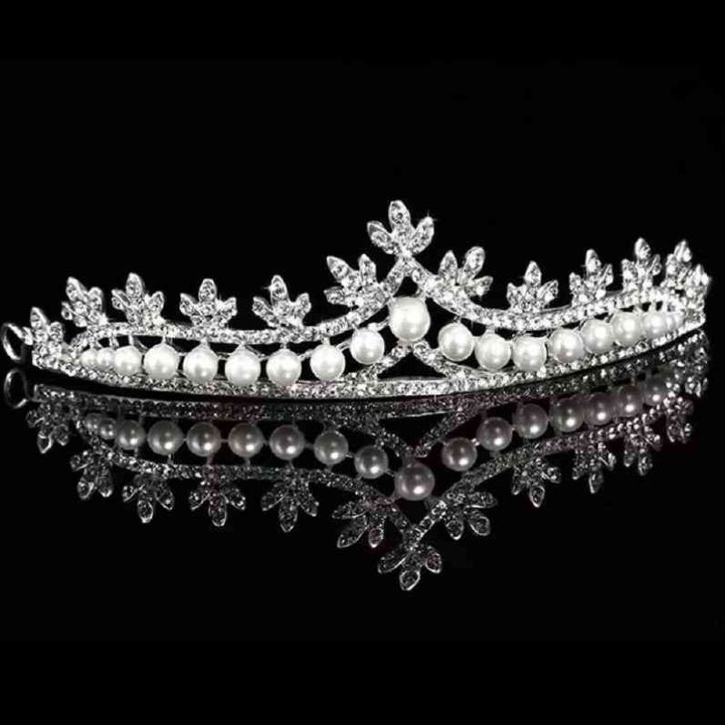 Mahkota Store.id// Mahkota Hijab Mutiara Daun untuk Pengantin atau Wisuda Mahkota Style Simpel Elega