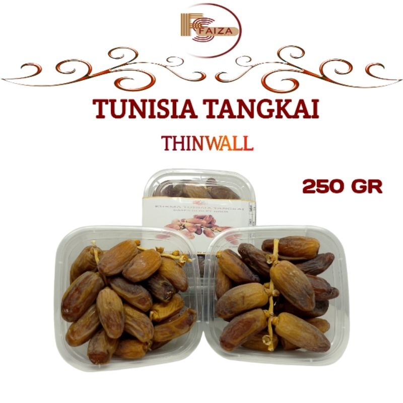 Kurma Tunisia Tangkai 250 gr Thinwall Premium Dates