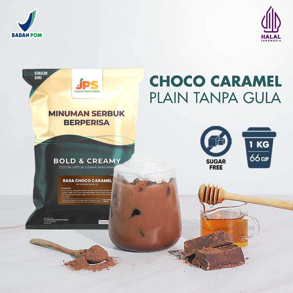 

Powder Drink JPS Bubuk Minuman Rasa CHOCO CARAMEL PLAIN 1Kg