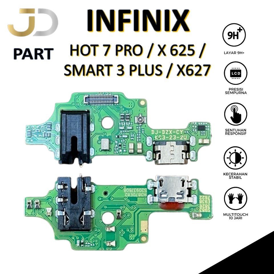 PAPAN PCB INFINIX HOT 7 PRO / X625 / SMART 3 PLUS / X627 CHARGER + MIC + HEADSET