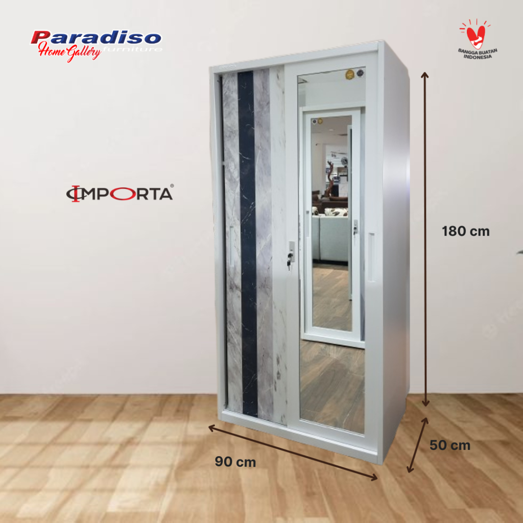 Lemari Pakaian/Lemari Pakaian Besi/Lemari Pakaian Besi dengan Kaca