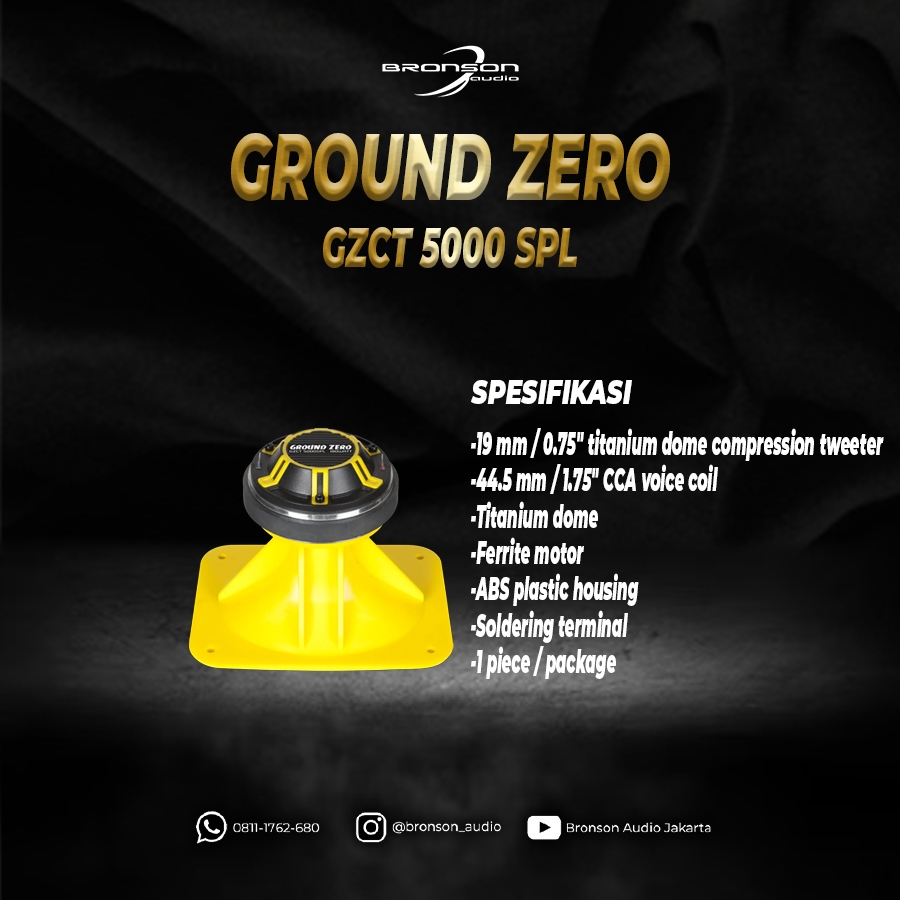 TWEETER SQL GROUND ZERO GZCT 5000 SPL