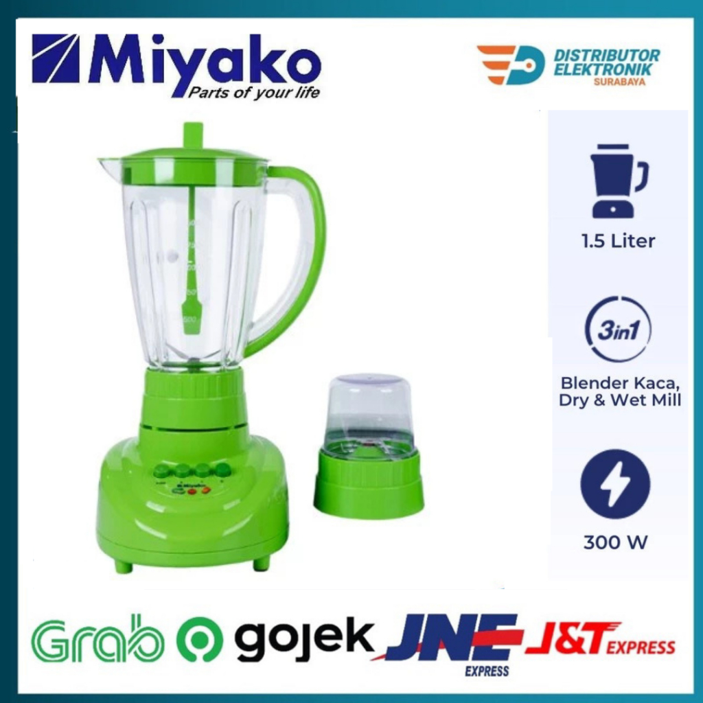 Blender Kaca Miyako BL 151 GF 2 in 1 Blender Gelas Miyako 151 GF Blender Kaca Miyako 2 in 1