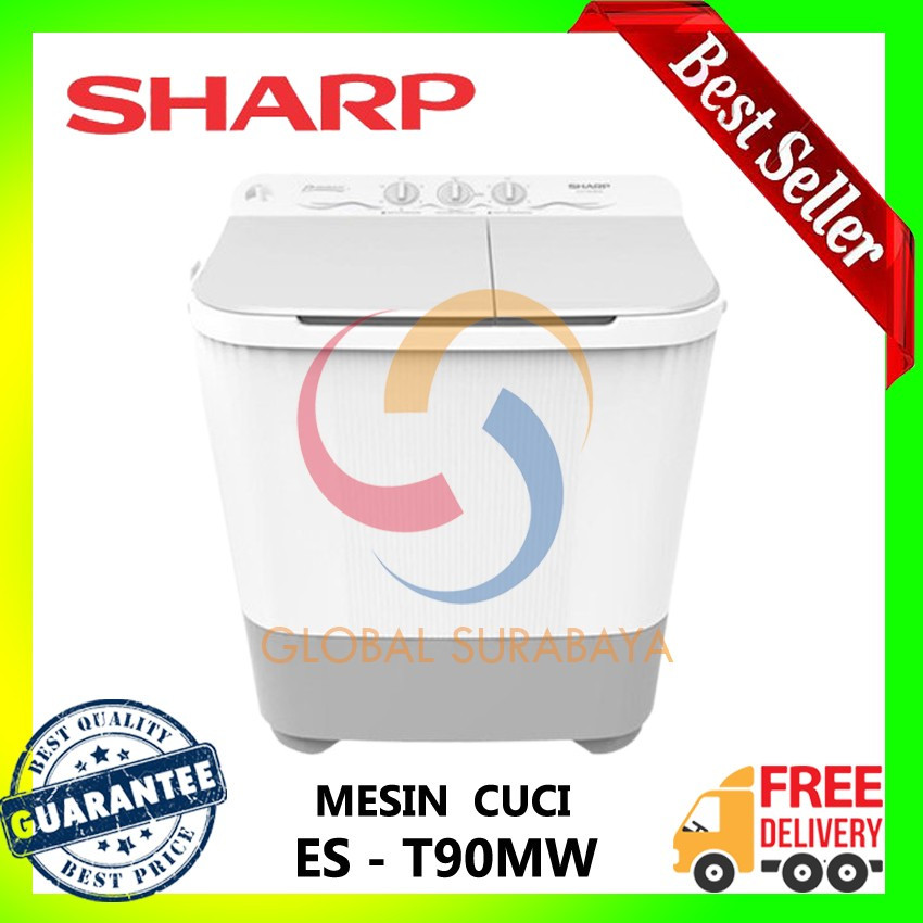 Mesin Cuci SHARP ES-T90MW 2 Tabung EST90MW