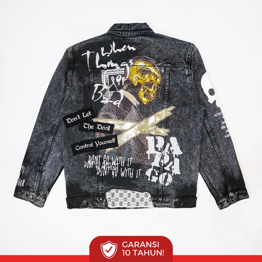 PAPAGO - JAKET JEANS - JAKET DENIM PRIA - EVIL PRESLEY