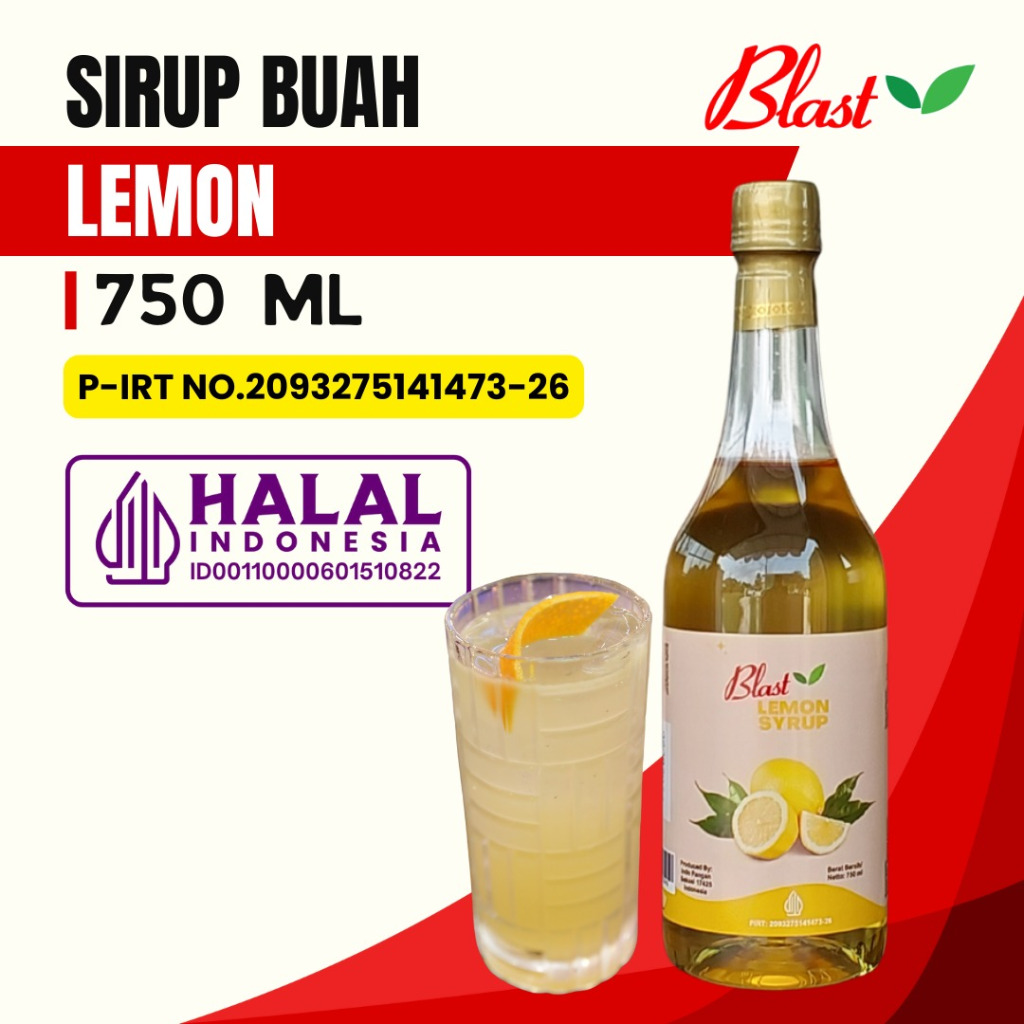 

Syrup LEMON 750 ml - Sirup Minuman Rasa Lemon - Sirup Buah / Flavour Drink Fruit