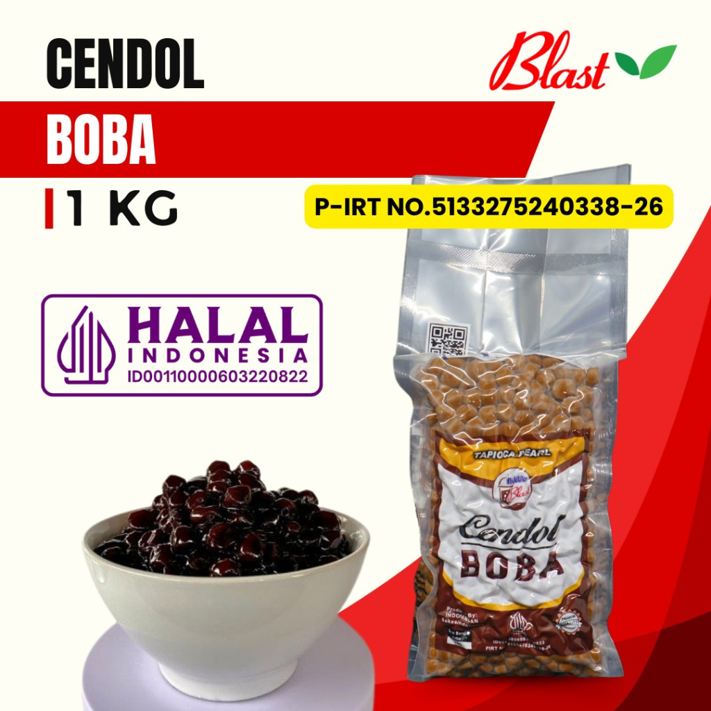 

CENDOL BOBA 1 KG - Boba Hitam Mutiara / Tapioca Pearl 1 Kg - Powder Bubble Drink