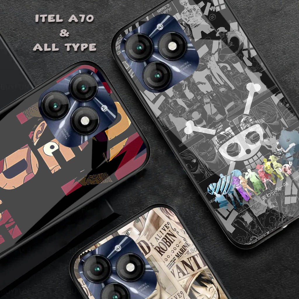 [FK-87] Softcase Glossy Glass Itel A70 Terbaru Silikon For - Itel A70 - Kesing Itel A70 Terbaru - Ca