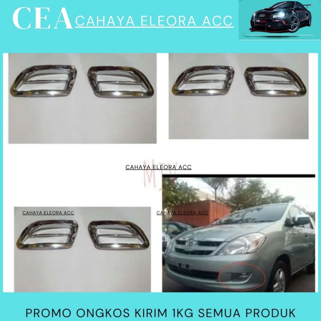 RING FOGLAMP INNOVA LAMA CHROME 1 SET KANAN KIRI - Cover garnish ring fog lamp innova lama 2004-2007