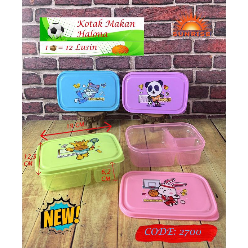 Ompreng Makan Kotak Makan Anak Plastik Motif