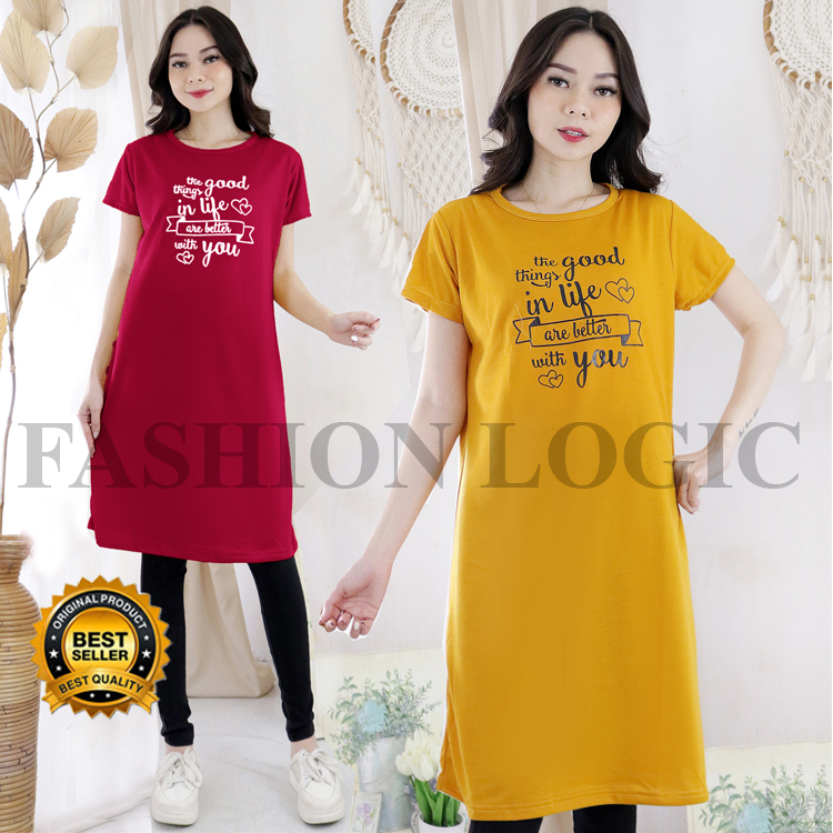 FL DRESS DASTER PENDEK WANITA - DRESS SANTAI