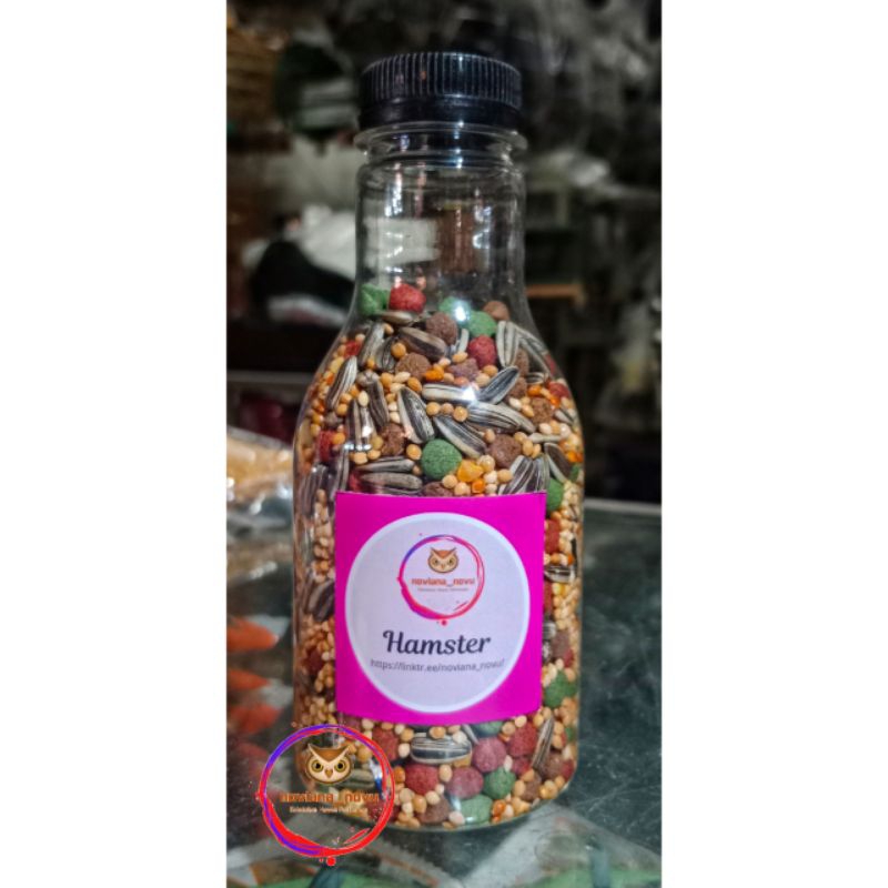 PAKAN HAMSTER CAMPUR KEMASAN BOTOL NOVIANA NOVU CAMILAN HAMSFOOD TIKUS HAMTARO SYRIAN CAMPBELL GERBI