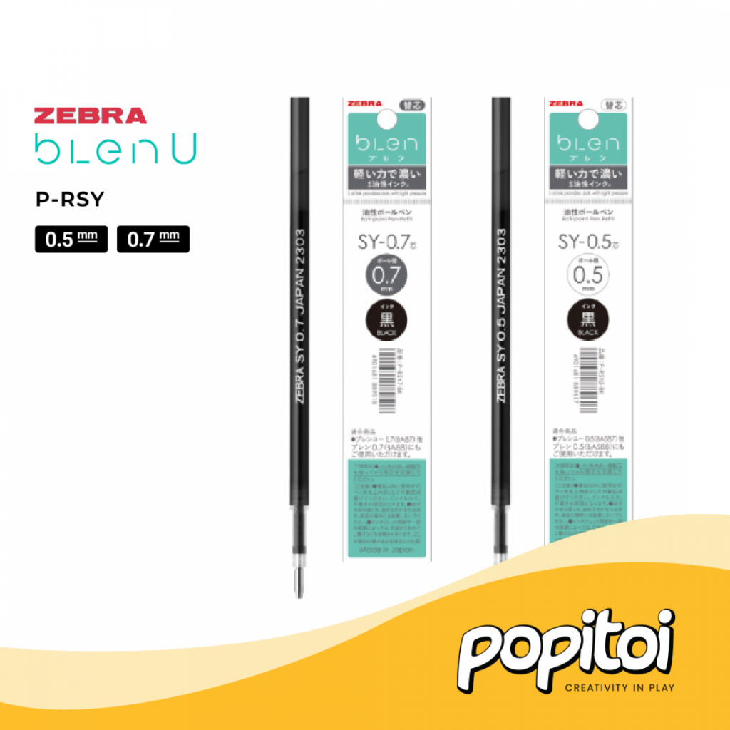 

Zebra SY Series Refill for Blen U Ballpoint Pen 0.5 0.7 mm Isi Ulang Tinta