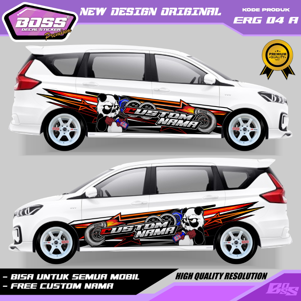 ERG04-STIKER DECAL MOBIL ERTIGA PANDA TURBO CUSTOM SIGRA CALYA VANZA-STIKER THAILOOK INNOVA SEDAN