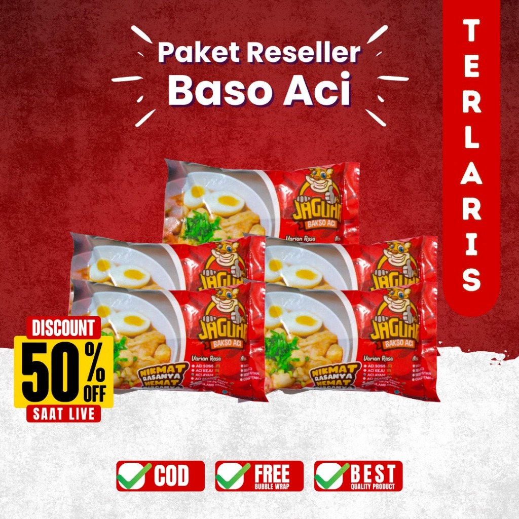 

PAKET RESELLER BASO ACI JAGUAR (BASO ACI, BAKSO ACI TULANG RANGU, BASO ACI AYAM SUWIR)