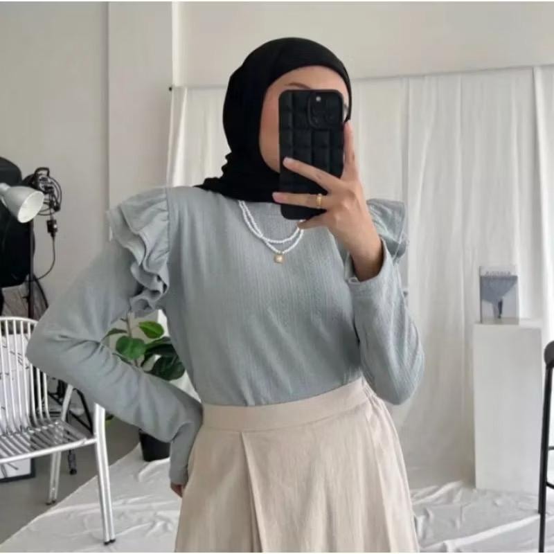 Baju Kemeja Kerja Wanita Kantor Kekinian Korea Style Kondangan Blouse Model Kekinian Bajju Atasan Pe