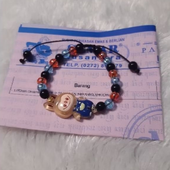 Gelang Tali Anak Batu + Labubu Emas 0,2gram Semar Nusantara