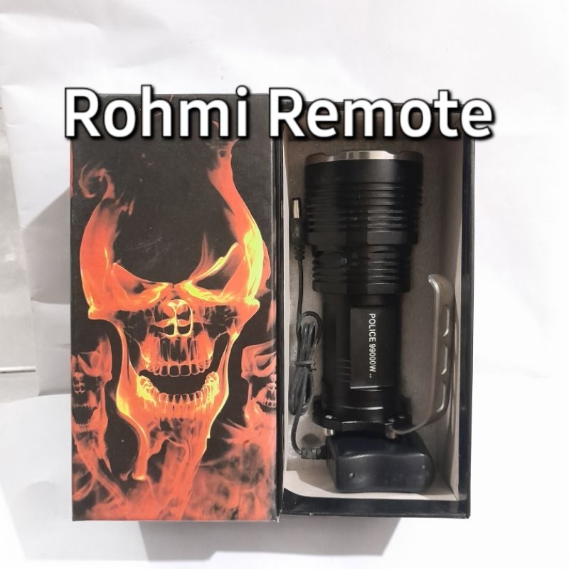 LAMPU SENTER LED TANGAN POLICE SWAT 99000W GHOST RECHARGEABLE 5 MODE
