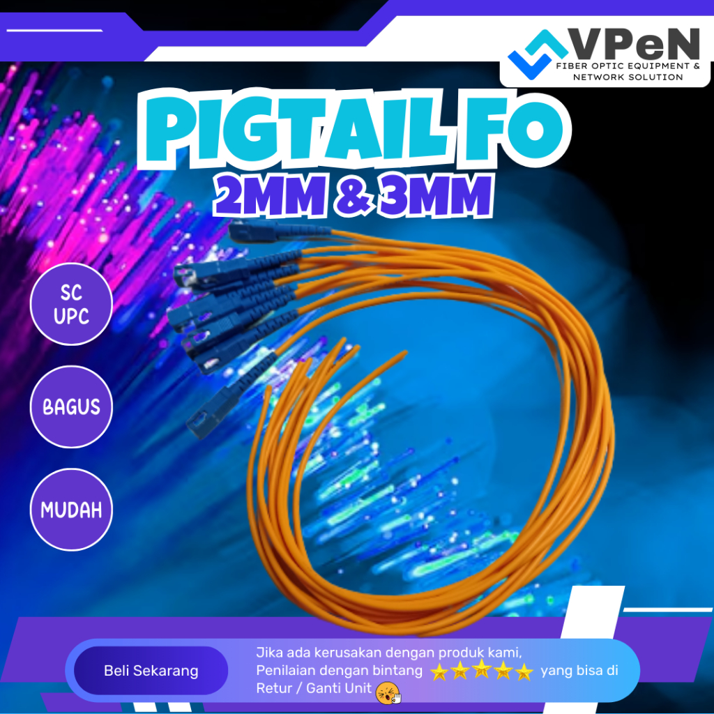 Pigtail Fiber Optic 2mm & 3mm SC UPC