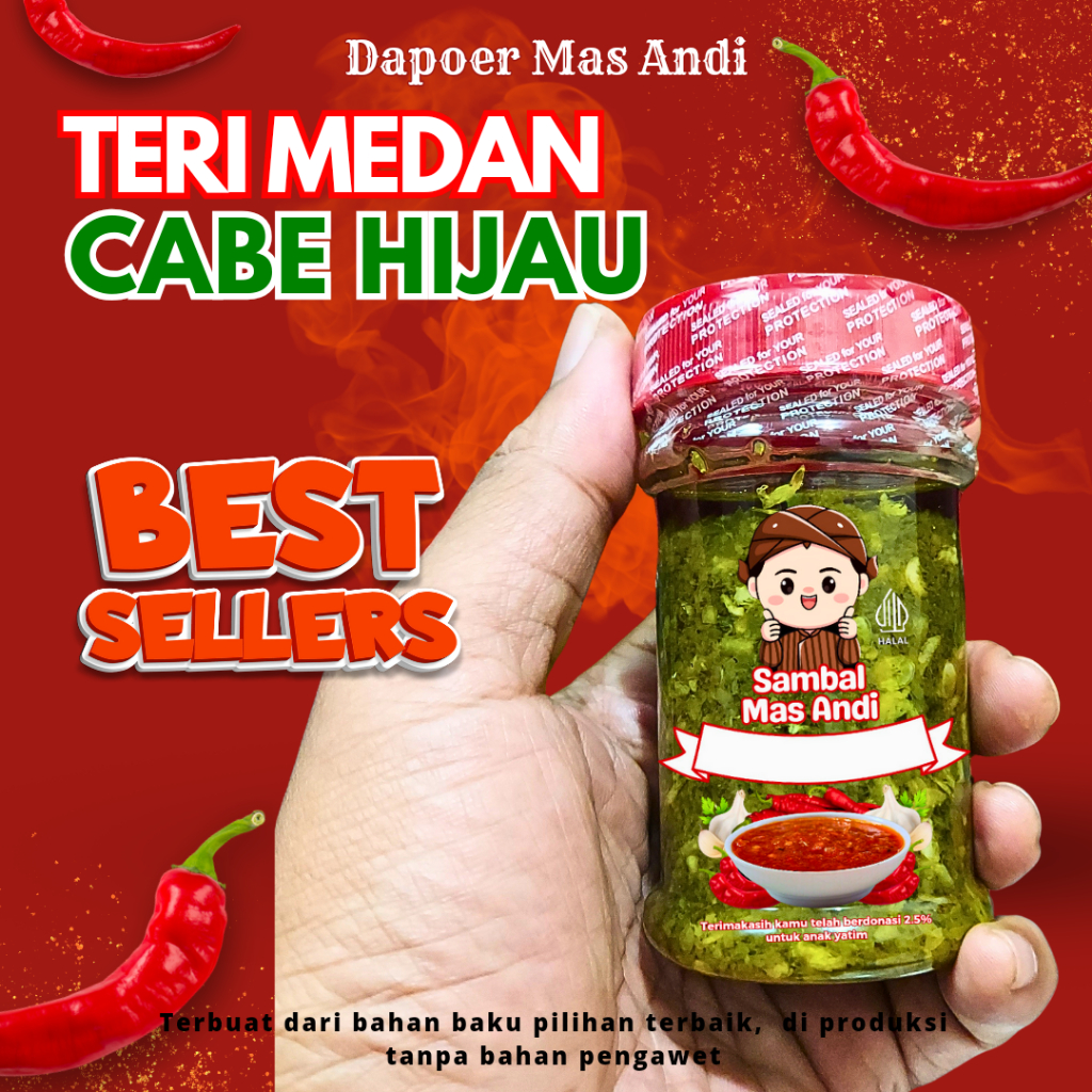 

sambal teri medan cabe hijau 140gr