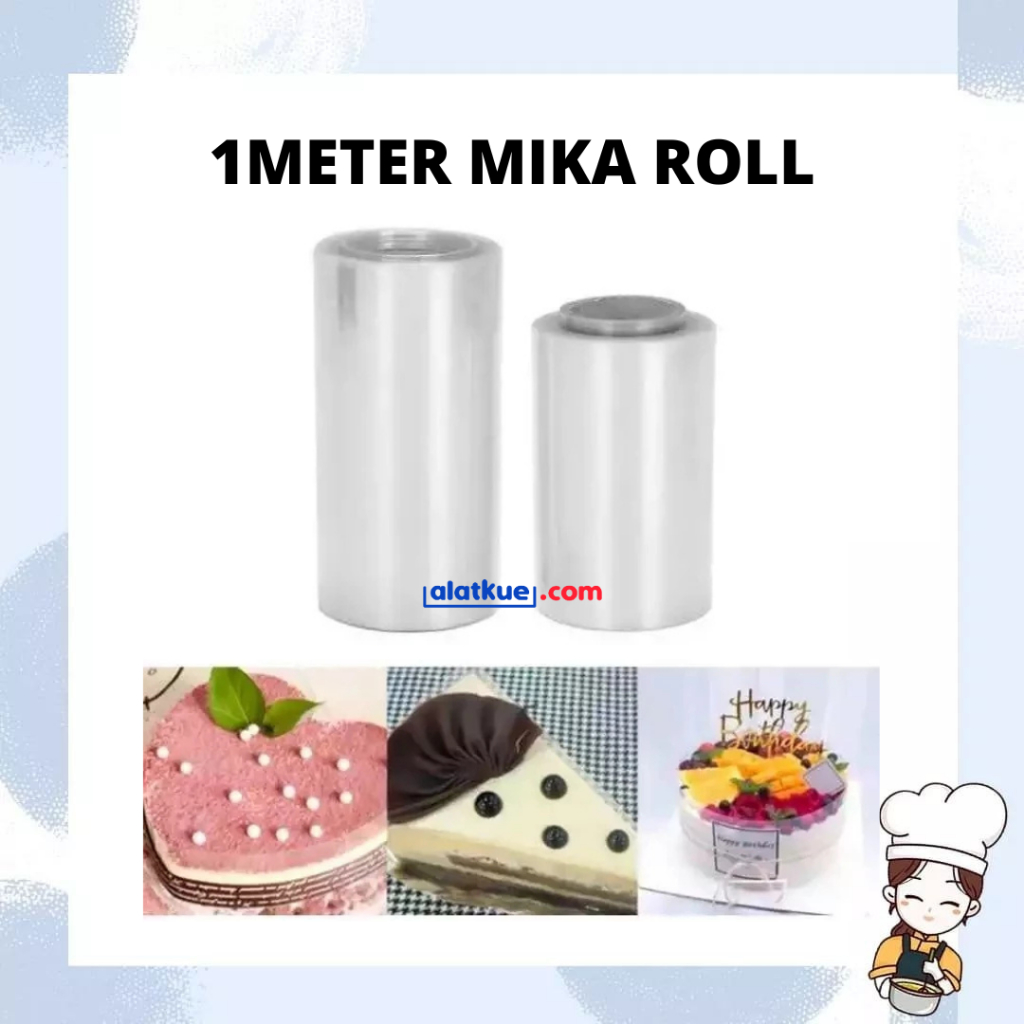 1Meter Plastik Mika Roll | Mika Roll Tiramisu | Mika Roll Cheesecake Bahan Tebal | Mika Cake