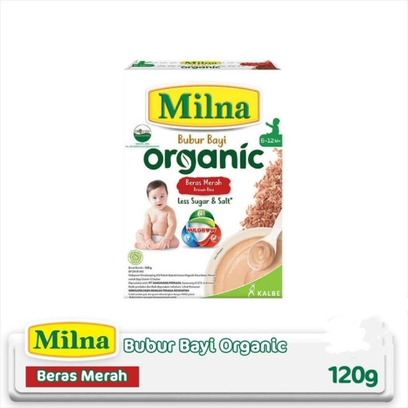 Milna Bubur Bayi Organik Beras Merah 6+ bulan