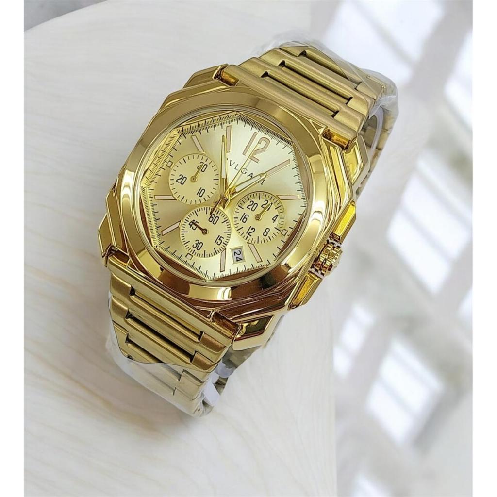 Jam Tangan Chrono Pria Model Persegi / Kotak / Jam Pria BLG Rantai Stainless